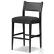 Ferris Gibson Black Performance Fabric Bar Stool