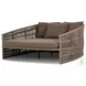 Porto Ellor Brown Outdoor Upholstered Daybed
