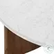Toli Italian White Marble Round Coffee Table