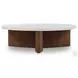 Toli Italian White Marble Round Coffee Table