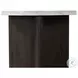 Toli Italian White Marble and Smoked Black Veneer Round End Table