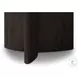 Toli Italian White Marble and Smoked Black Veneer Round End Table