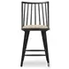 Lewis Black Oak Windsor Bore and Dowel Counter Height Stool