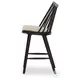 Lewis Black Oak Windsor Bore and Dowel Counter Height Stool