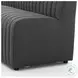 Augustine FIQA Boucle Charcoal Performance Fabric 72" Dining Banquette