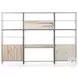 Trey Dove Poplar Modular Wall Desk With 2 Bookcases