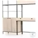 Trey Dove Poplar Modular Wall Desk With 2 Bookcases