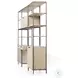 Trey Dove Poplar Modular Wall Desk With 2 Bookcases