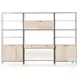 Trey Dove Poplar Modular Wall Desk With 2 Bookcases