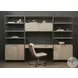 Trey Dove Poplar Modular Wall Desk With 2 Bookcases