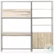 Trey Dove Poplar Modular Wall Desk With 1 Bookcase
