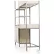 Trey Dove Poplar Modular Wall Desk With 1 Bookcase