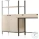Trey Dove Poplar Modular Wall Desk With 1 Bookcase