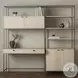 Trey Dove Poplar Modular Wall Desk With 1 Bookcase