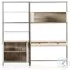 Trey Dove Poplar Modular Wall Desk With 1 Bookcase
