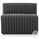 Augustine FIQA Boucle Charcoal Performance Fabric 39" Dining Banquette