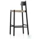 Heisler Almond Leather Blend Bar Stool