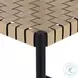 Heisler Almond Leather Blend Bar Stool