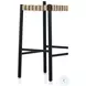 Heisler Almond Leather Blend Bar Stool