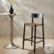 Heisler Almond Leather Blend Bar Stool