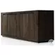 Abaso Ebony Rustic Wormwood Oak 4 Door Sideboard
