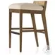 Antonia Solid Parawood Performance Fabric Bar Stool
