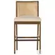 Antonia Solid Parawood Performance Fabric Bar Stool