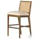 Antonia Solid Parawood Performance Fabric Bar Stool