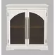 Archdale White 2 Glass Door Accent Storage Cabinet