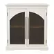 Archdale White 2 Glass Door Accent Storage Cabinet