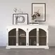 Archdale White 4 Glass Door Sideboard