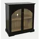Archdale Black 2 Glass Door Accent Storage Cabinet