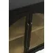 Archdale Black 2 Glass Door Accent Storage Cabinet