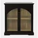 Archdale Black 2 Glass Door Accent Storage Cabinet