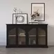 Archdale Black 4 Glass Door Sideboard