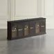 Archdale Black 6 Glass Door Sideboard