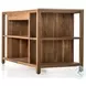 Indira Smoked Acacia And White Marble Kitchen Island