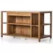 Indira Smoked Acacia And White Marble Kitchen Island