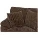 Jaden Cocoa Upholstered Chair and A Half with Pillows