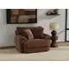 Jaden Cocoa Upholstered Chair and A Half with Pillows