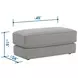 Jaden Steel Upholstered Rectangular Ottoman