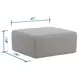 Jaden Steel Upholstered Square Cocktail Ottoman