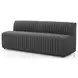 Augustine FIQA Boucle Charcoal Performance Fabric 82" Dining Banquette