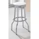 Theodore White And Chrome Upholstered Top Bar Stool Set of 2