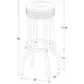 Theodore White And Chrome Upholstered Top Bar Stool Set of 2