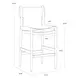 Argus Nubuck Caramel Leather Upholstered Bar Stool