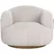 Ezra Dove Cream Upholstered Swivel Arm Chair