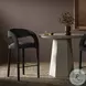 Hawkins FIQA Boucle Charcoal Performance Fabric Bar Stool