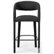Hawkins FIQA Boucle Charcoal Performance Fabric Bar Stool