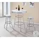 2300 Glossy White and Chrome Bar Table